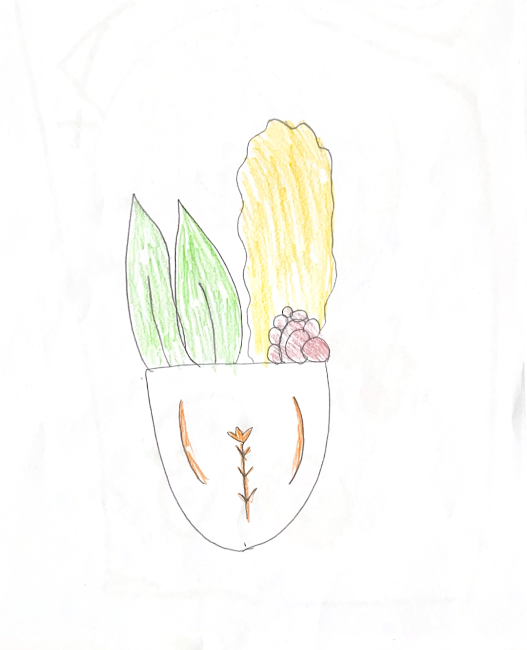 🌿 إناء الورد والريحان